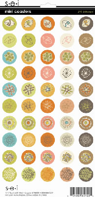 SEI Dill Blossom Mini Coasters  (sold in 3's)